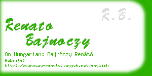 renato bajnoczy business card