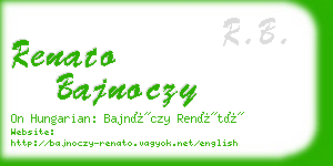 renato bajnoczy business card